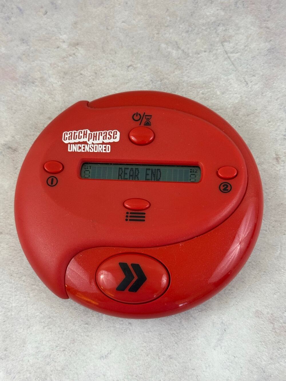 Hasbro Catch Phrase Uncensored Electronic Handheld Adult Party Game Red Tested